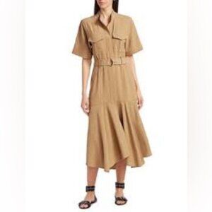 A.L.C Emma Safari Belted Midi Dress Sz 8